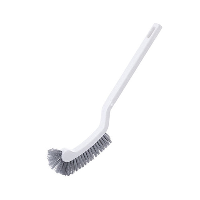 1PC Toilet Brush Dead Corner Cleaning Double Side Curved Plastic Brush Toilet Bathroom Long Handle Cleaning Brush