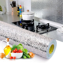 Load image into Gallery viewer, 40x100cm Kitchen Oil-proof Waterproof Stickers Aluminum Foil Kitchen Stove Cabinet Self Adhesive Wall Sticker Wallpaper Tin foil
