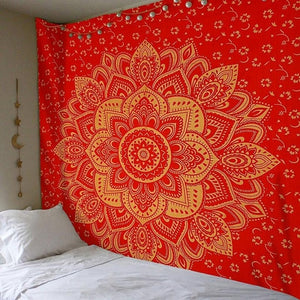 230*180cm Mandala Indian Tapestry Wall Hanging Bohemian Beach Towel Polyester Thin Blanket Yoga Shawl Mat Blanket