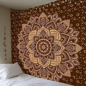 230*180cm Mandala Indian Tapestry Wall Hanging Bohemian Beach Towel Polyester Thin Blanket Yoga Shawl Mat Blanket