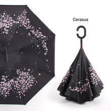 Load image into Gallery viewer, C Handle Windproof Reverse Folding Umbrella Man Women Sun Rain Car Inverted Umbrellas Double Layer Anti UV Self Stand Parapluie
